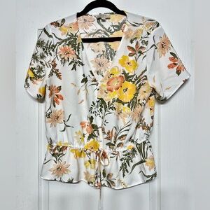 LOFT | Floral Blouse | Size Medium